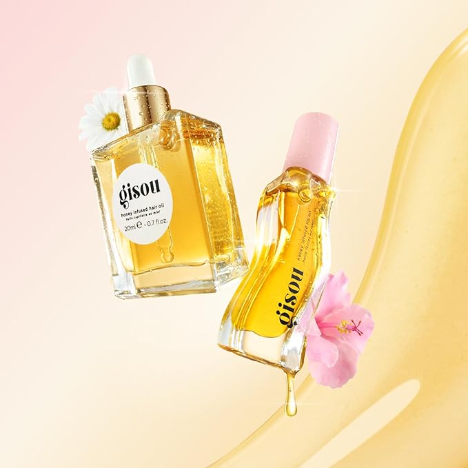 Gisou Honey Gloss Duo – Honey Infused Hair Oil & Lip Oil for Long-Lasting Hydration & Shine