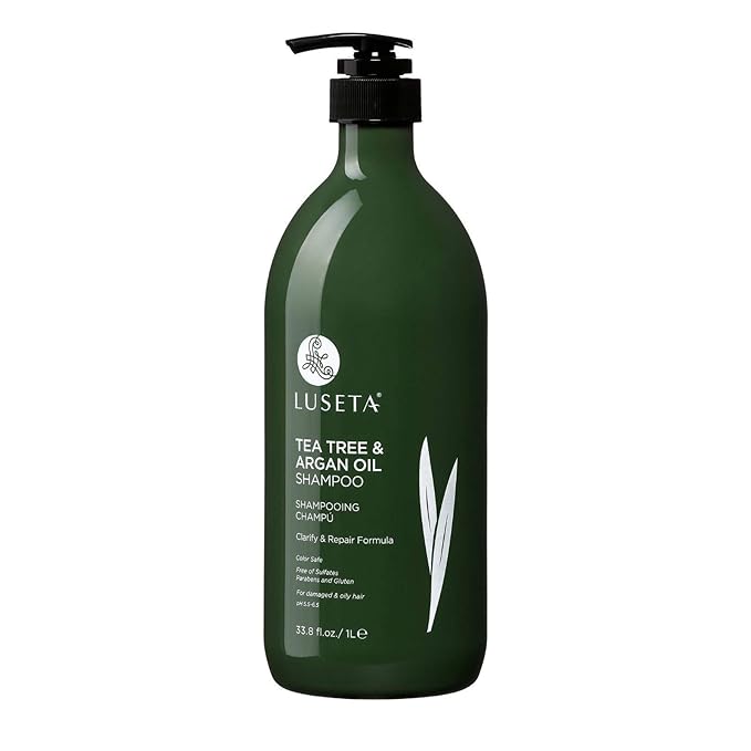 Luseta Tea Tree & Argan Oil Detangling Shampoo & Conditioner Set, 2 x 33.8 Oz