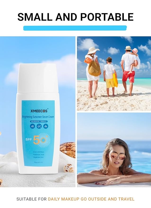 Broad-Spectrum SPF 50 Sunscreen – High-Protection, Hydrating Formula Ceramide & Collagen-Infused Water-Resistant & Non-Greasy Lightweight Travel Size for On-the-Go Skincare