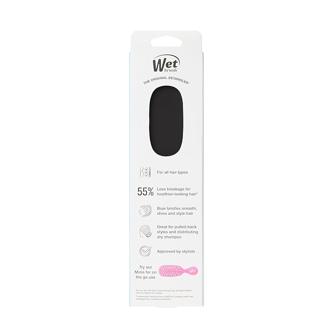 Wet Brush Smooth Styler Hair Brush, Black Frost, Exclusive Ultra-soft IntelliFlex Bristles, Synthetic Boar Bristles, Shiny And Smooth, For All Hair Types, For Women, Men, Wet And Dry