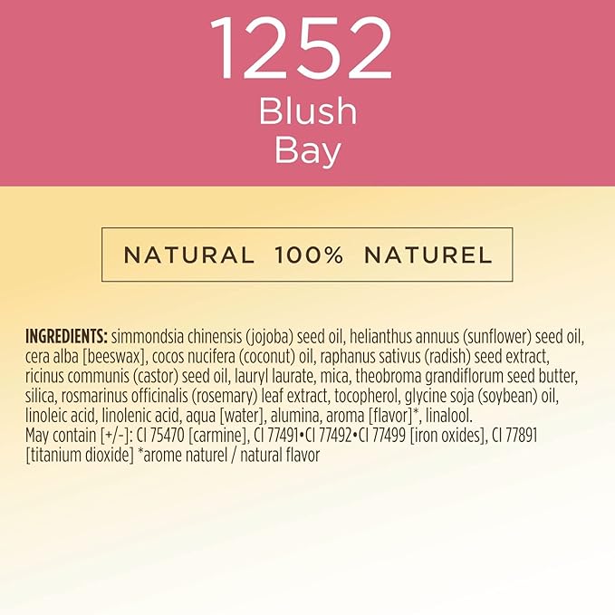 Burts Bees 100% Natural All Aglow Lip & Cheek Stick, Blush Bay - 1 Tube