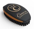 CQP 360 Wave Brush 2.0 - SOFT All Boar Bristle Hairbrush, BLACK & GOLD - Peanut Butter Non-Slip Rubber Grips, Indestructible Waterproof Design - The Ultimate 360 Wave Brush
