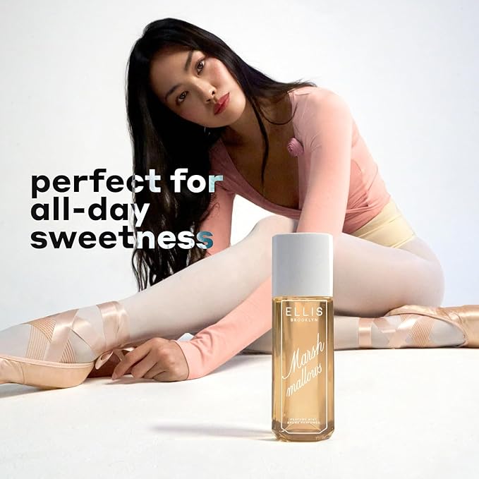 Ellis Brooklyn MARSHMALLOWS Perfume Mist, Gourmand Scent with Marshmallow, Caramel Accord, & Milky Musks, Vegan Perfume, Made In The USA, 90ml/3 fl oz