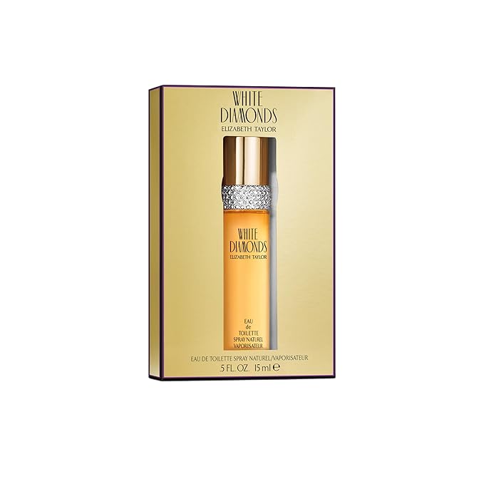 Elizabeth Taylor White Diamonds Women's Perfume, Long-Lasting Floral Fragrance for Her, Eau de Toilette EDT Spray, 0.5 fl oz