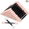 Akstore Disposable Dual Sides Eye Shadow Sponge Applicator Eyeshadow Brushes Makeup Brush (30PCS-Black)