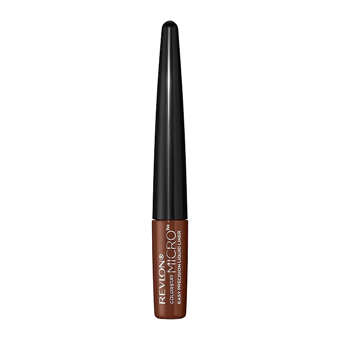 REVLON ColorStay Micro Easy Precision Liquid Eyeliner, Waterproof, Smudgeproof, Longwearing with Felt Tip Applicator, 302 What the Fudge, 0.057 fl oz