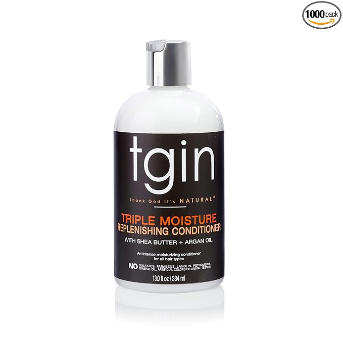 tgin Triple Moisture Replenishing Conditioner for Natural Hair – Conditioner for Women with Deep Hydration for Soft, Shiny, Manageable Curls – Easy Detangling, Frizz Control, Color Safe (13 oz)
