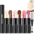 6 Colors Cream Contour Stick Makeup Kit, Shades with Highlighter, Blush and Double-End Bronzer Contour Stick for Sculpt the Cheeks, Long Lasting, Waterproof, Matte & Dewy Finish(SET A)