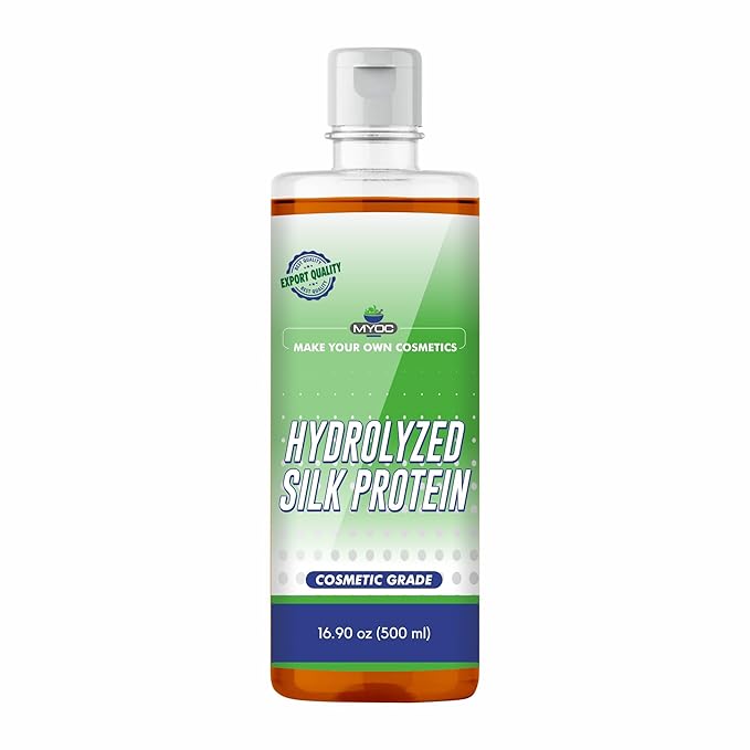 Hydrolyzed Silk Protein (500 ml / 16.9 Fl Oz) – Cosmetic Grade For Skin & Hair Care Formulations - Water-Soluble Protein for DIY Creams, Serums, Conditioners & Masks