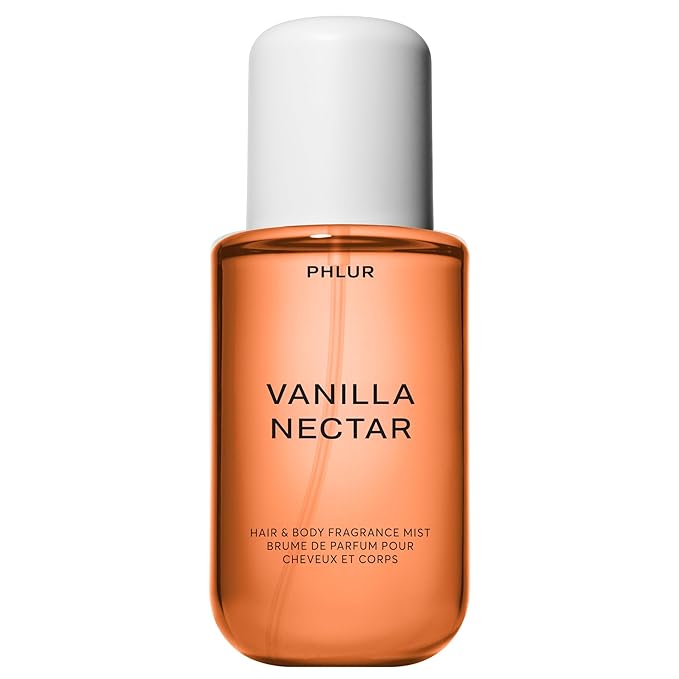 PHLUR Vanilla Nectar Body Mist, 8 Fl Oz - Hair and Body Perfume for Women, Creamy Vanilla Perfume Body Spray with Papaya, Apricot and Honeyed Amber Fragrance