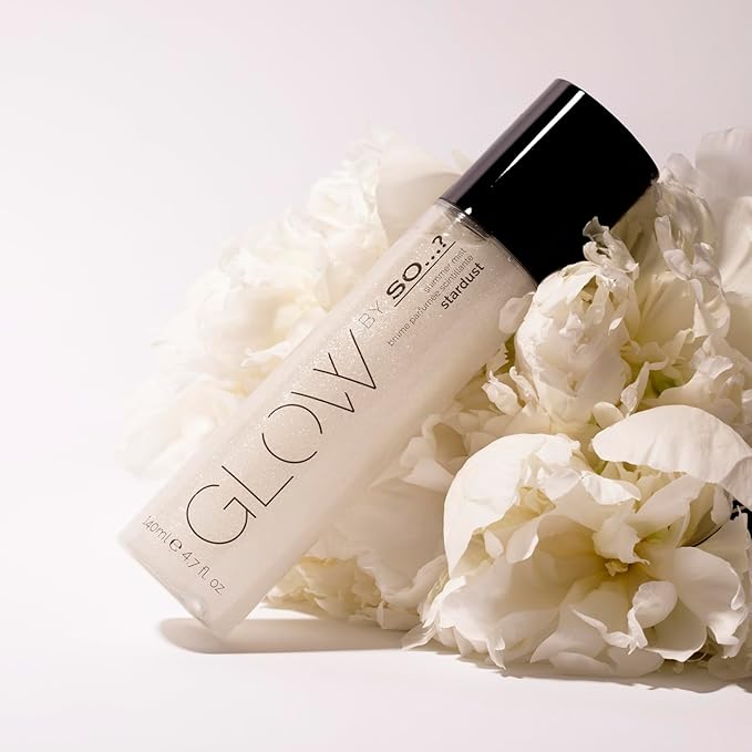 So…? Glow Shimmer Mist - Body Spray for Women - Fruity Floral Notes - Adds Sparkle and Fragrance - Vegan Body Mist - Stardust - 4.7 oz