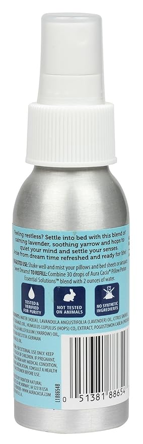Aura Cacia Essential Solutions Mist, Pillow Potion, 2 Fluid Ounce (Pack of 2)
