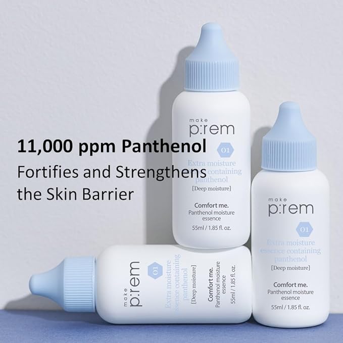 MAKE P:REM Comfort Me. Panthenol Moisture Essence, Skin Barrier Repair Serum, EWG Green, Fragrance-Free, Korean Skin Care, 2.70 Fl Oz, 80ml
