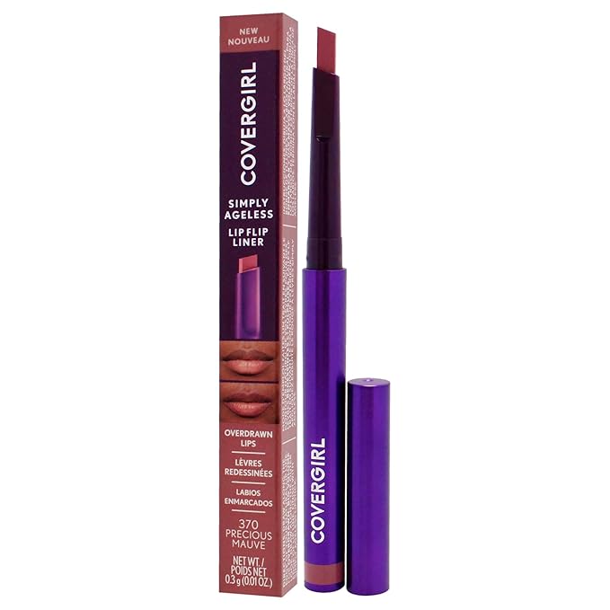 COVERGIRL Simply Ageless Lip Flip Liner, Precious Mauve, Pack of 2