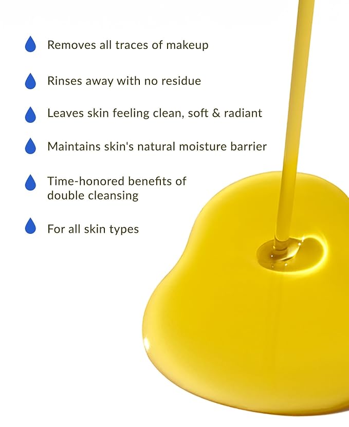 DHC Deep Cleansing Oil, Facial Cleansing Oil, Makeup Remover, Cleanses without Clogging Pores, Residue-Free, Fragrance and Colorant Free, All Skin Types, 6.7 fl. oz.