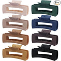 8 Pcs Large Hair Claw Clips 4.1 Inch Non-slip Big Square Matte Hair Claws for Women, Strong Hold Banana Clip for Thick Thin Hair(Multi-color)