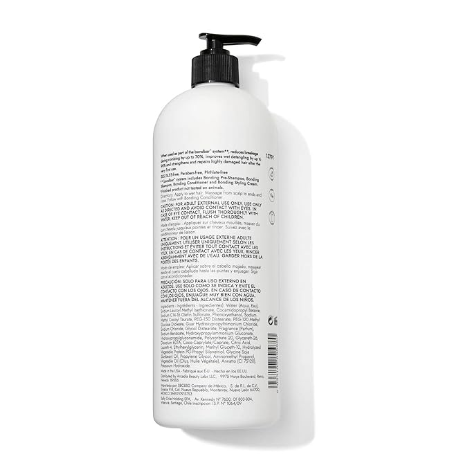 Bondbar Repairing Shampoo, Protects, Strengthens & Hydrates All Hair Types & Textures, Prevents Flyaways & Frizz, Adds Moisture & Shine, Vegan, Cruelty Free, 33.8 Fl Oz