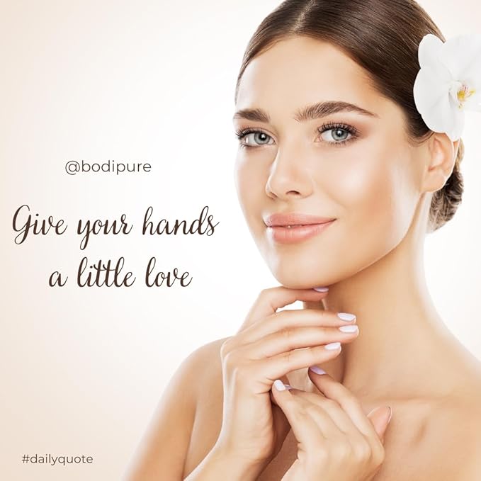 Bodipure Premium Hand Mask Keratin Gloves | Moisturizing Gloves for Dry Hands & Nail-Strengthening & Cuticle Softening | Spa Experience at Home | Chemical Free & for All Skin Types | 4 Pairs