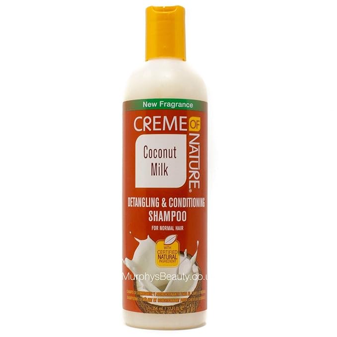 Creme of Nature Shampoo with Coconut Milk, Detangling and Conditioning Formula for Normal Hair, 12 Fl Oz (Pack of 2)