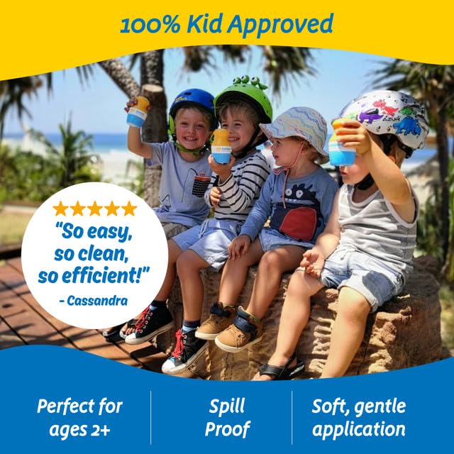 Solar Buddies Sunscreen Applicator - Single Black - Refillable Roll on Sponge Sunscreen, Suncream & Lotion Applicator For Kids, Adults & Families - Holds 3.4fl oz, Perfect Size for Travel