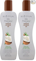 BioSilk Silk Therapy with Natural Coconut Oil,Leave-In Hair Treatment Cream for Frizz Control&Shine,Strengthens&Smooths Dry,Damaged Hair,Sulfate-Free,Paraben-Free, Cruelty-Free, 5.64 Fl Oz (Pack of 2)