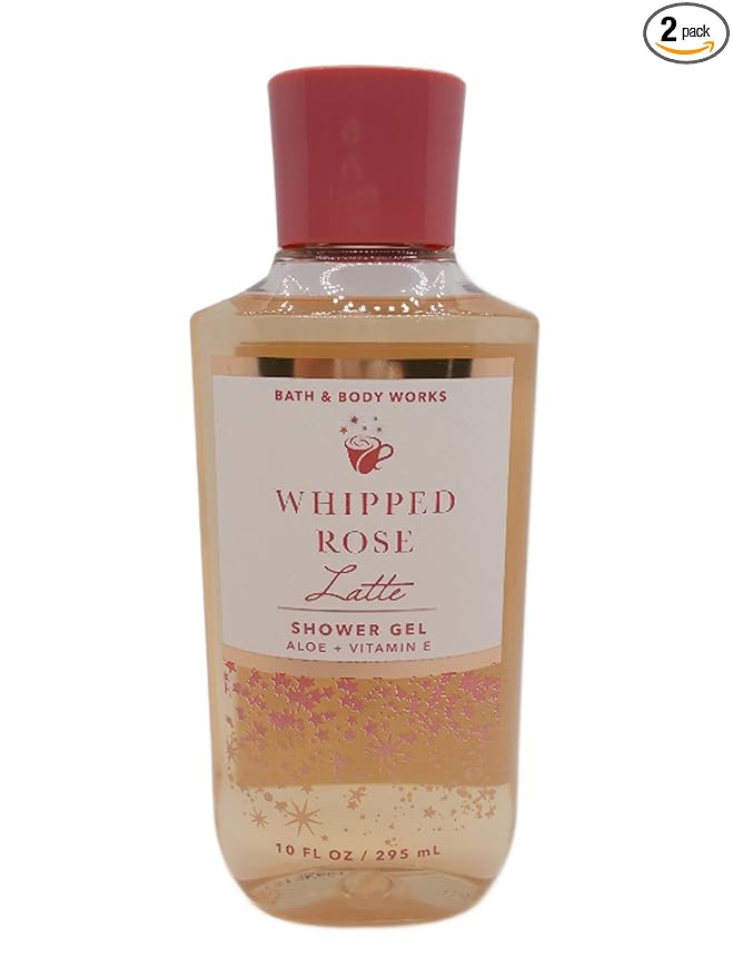 Bath & Body Works Whipped Rose Latte Shower Gel Gift Sets For Women 10 Oz (Whipped Rose Latte)