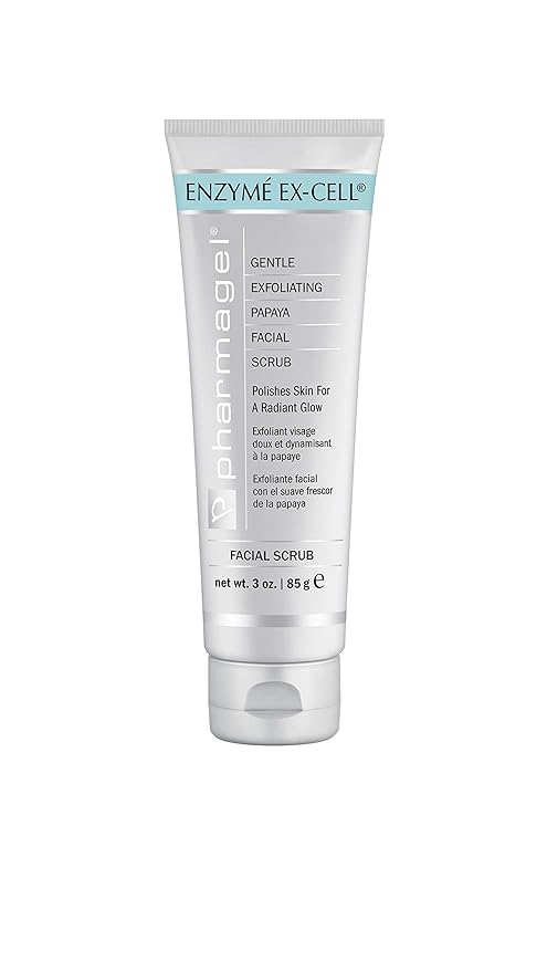 Pharmagel Enzyme Ex-Cell - Gentle Papaya Face Exfoliator Scrub for All Skin Types (3 Ounce)
