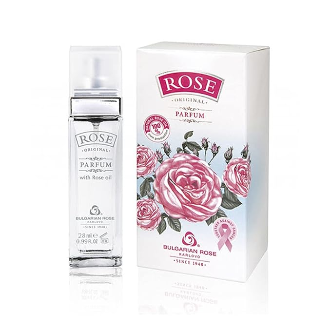 Original Bulgarian Rose Perfume - Natural Original Parfum - Aromatic Rose Fragrance - Long Lasting Freshness - Paraben Free - Unisex Perfume - Perfect for Everyone - 28ml
