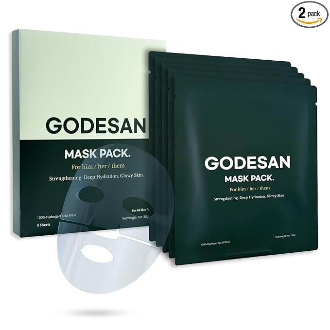 Hydrogel Face Mask Pack 10pcs - Rich Collagen, Deep Moisture, Tea Tree, All skin type, Hyaluronic