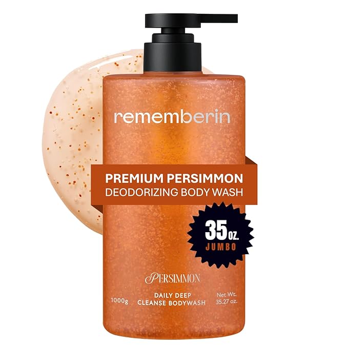 Body Wash for Aging Body Odor & Nonenal – Korean Fermented Persimmon Extract, Reduces Body Odor up to 92.3%, CICA & Ceramide for Sensitive Skin, Sulfate-Free (35.27 oz / 1000g)