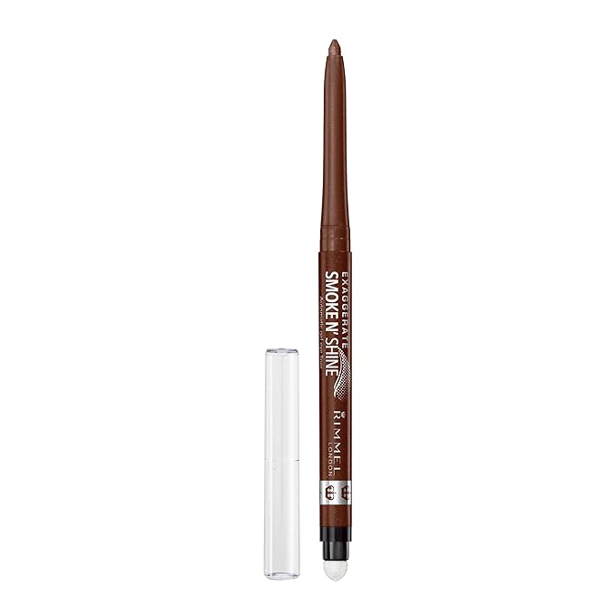 Rimmel London Exaggerate Smoke n' Shine Eye Definer Eyeliner, Long-Wearing, Gel Formula, Flake-Free, 002, Copper Bling, 0.01oz