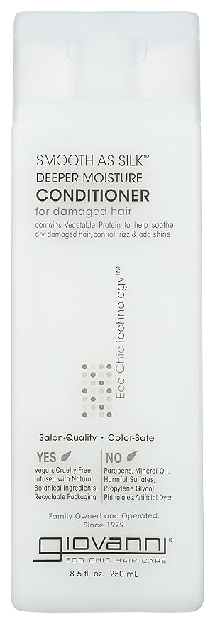 GIOVANNI Smooth As Silk Conditioner, 8.5 FZ