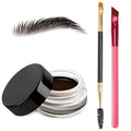 3 IN 1 Eyebrow Gel Kit With 2 Eyebrow Brushs,【High Pigment】,【Waterproof】,【Long Wearing】, Eyebrow Pomade For All Skin Tones, #01 ebony