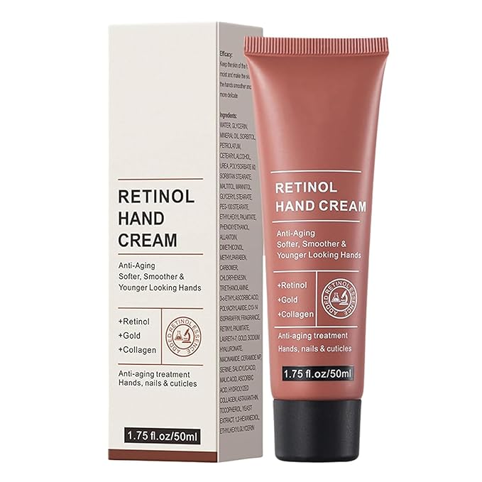 Retinol Hand Cream Firming Anti-Aging Hand Lotion with Collagen, Retinol Moisturizer for Aging & Dry Cracked Hands, Care & Protects Skin, Nails & Cuticles(1pc)