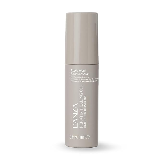 L'ANZA Keratin Healing Oil Rapid Bond Reconstructor For Hair Bond-Repair Treatment, Strengthens, Reduces Breakage, Improves Elasticity, Color Safe, Heat Protection, Sulfate Free (3.4 Fl Oz)