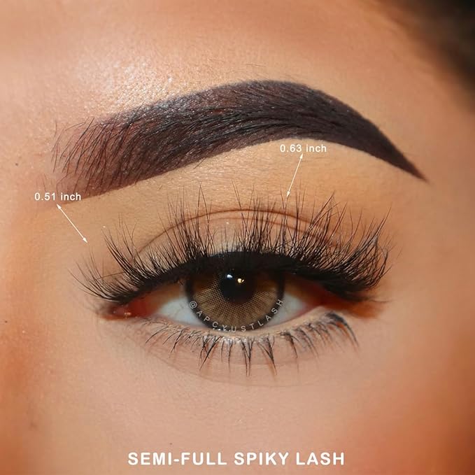 APCYUST Lashes Mink Bulk 30 Pair Wholesale Lashes 5D Fluffy Eyelashes Wholesale Faux Mink Eyelashes Natural Medium Length Fake Lash with Portable Pack (Spiky 30 Pairs)
