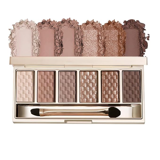 Neutral Nude Brown Eyeshadow Palette–6Matte&Shimmer Shades, Blendable Long-Lasting Eye Shadow Kit for Natural Everyday Makeup, Soft Glam Looks&Mature Eyes, Smooth Formula, Paleta de Sombras de Ojos