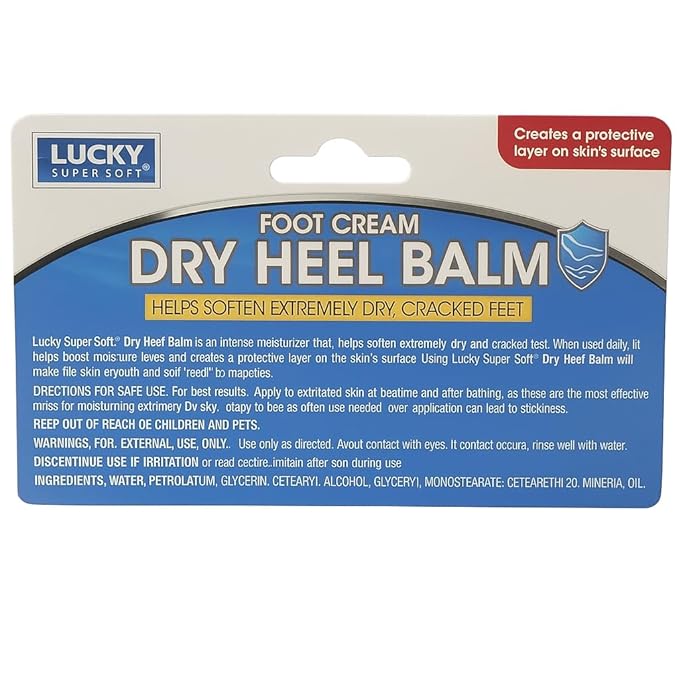 Lucky Super Soft Foot Cream Dry Heel Balm Selps Soften Extremely Dry Cracked Feet Net Wt 2 OZ (57g)