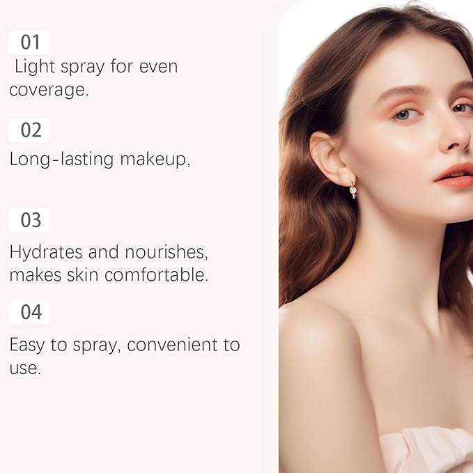 Earia Sheer Setting Mist Sunscreen SPF 50, Shimmer Body Oil Spray for Face & Body, Lightweight, Non-Greasy, Hydrating Makeup-Friendly Glow Spray