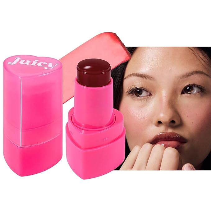 Multi-Use Juicy Love Blush, Cooling Water Jelly Tint Stick, Bouncy Jelly Texture, 3-In-1 Cheek Blush & Eyeshadow & Lip Tinted Long-Lasting Moisture - 1,000+ Swipes Per Stick (#07)