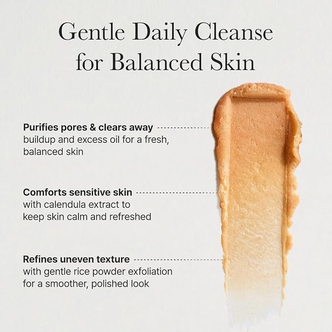 ARENCIA Calendula Rice Mochi Fresh Cleanser - Moisturizing & Deep-Cleansing (1.76oz)
