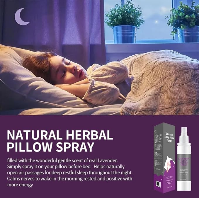 Lavender Sleep Spray 100ml by Nielies – Deep Rest Pillow Mist for Bed, Linen & Curtains – Long Lasting Calming Bedroom Fragrance