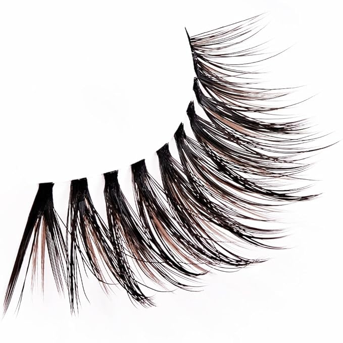 Ardell Balayage Wispies False Eyelashes, Ultra Thin Band, Mocha Strip Lash Strokes - Easy Application, Natural Look Lashes for Everyday Wear, 4-Pack