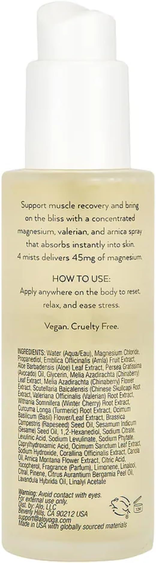 ALO Magnesium Oil Spray | Sleep, Stress & Anxiety Relief + Muscle Recovery | Fast-Absorbing Magnesium with Valerian Root, Arnica & Essential Oils | Non-Sticky Body & Pillow Mist | 3.2 oz