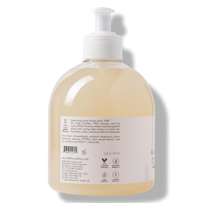 100% PURE Coconut Milk Restorative Shampoo & Cleansing Detox Helps Restore Damaged Hair, Replenish Moisture & Body - Healthy Hair Growth for Women & Men - Sulfate Free - 16 Fl Oz