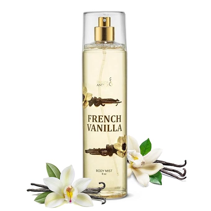 Freida and Joe Body Spray For Women, French Vanilla spray Fragrance Body Mist, Unisex rich, comforting, & sweet aroma, 8 oz Fine Fragrance Gift – Mother's Day Gift for Mom