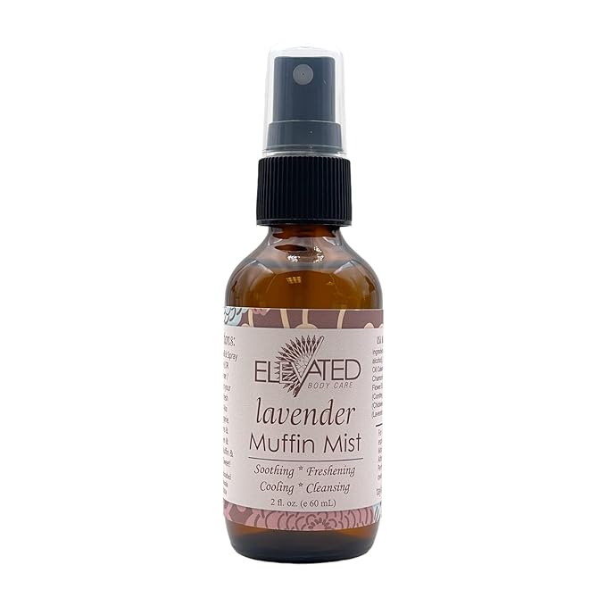 Elevated (by Taylor's) Muffin Mist - All Natural Feminine Spray - Soothing, Freshening, Cooling - Made in USA! … (Lavender)