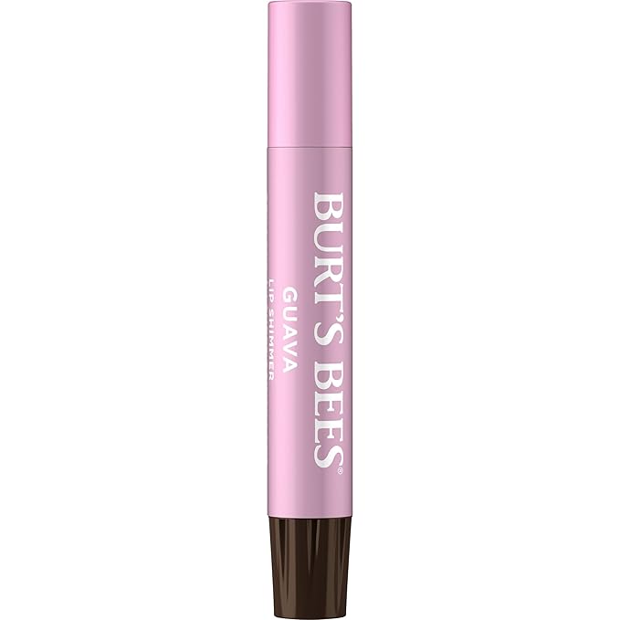 Burt's Bees Shimmer Lip Tint Set, Mothers Day Gifts, Tinted Lip Balm Stick, Moisturizing for All Day Hydration with Natural Origin Glowy Pigmented Finish & Buildable Color, Guava (4-Pack)