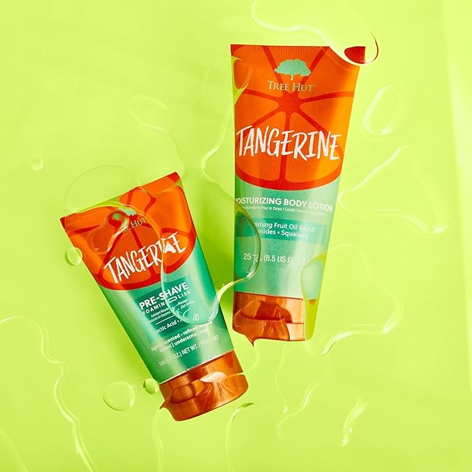 Tree Hut Tangerine Shave Prep Polish, Gently Soothe & Prep Skin, Exfoliating Shave Essential, 7 fl oz.