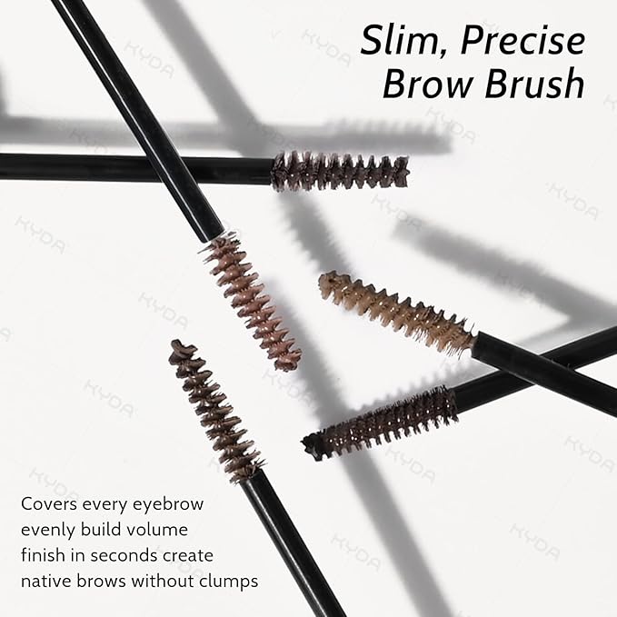 KYDA 2 Pcs Tinted Eyebrow Cream, Ultra-Fine Brush Tinted Brow Gel, Waterproof Smudgeproof Eyebrow Mascara, Long Wear, Natural Brow Makeup without Clumping, Natural Brown